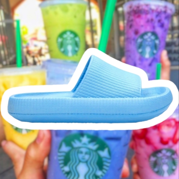 Shoes - ♥️ 4 for $25 ♥️ #95 New Comfy Thick Cloud Cushion Sandals Slides 10 Blue Shoes